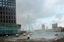 Herfst storm Rotterdam
